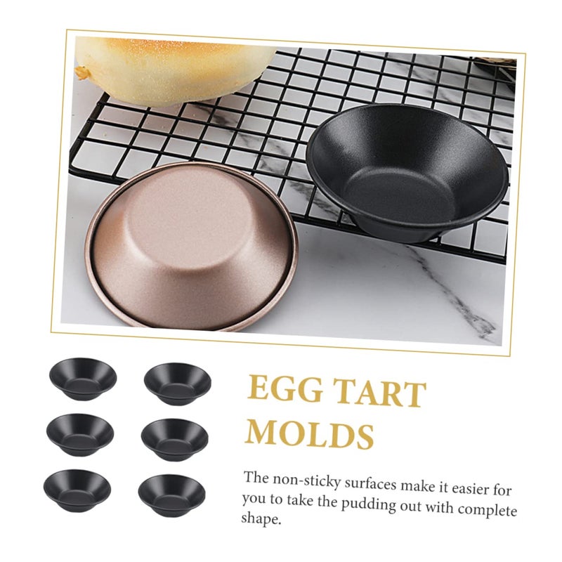 6 Pcs Non Stick Egg Tart Molds Leakproof Baking Cups For Pudding Jelly - Image 5