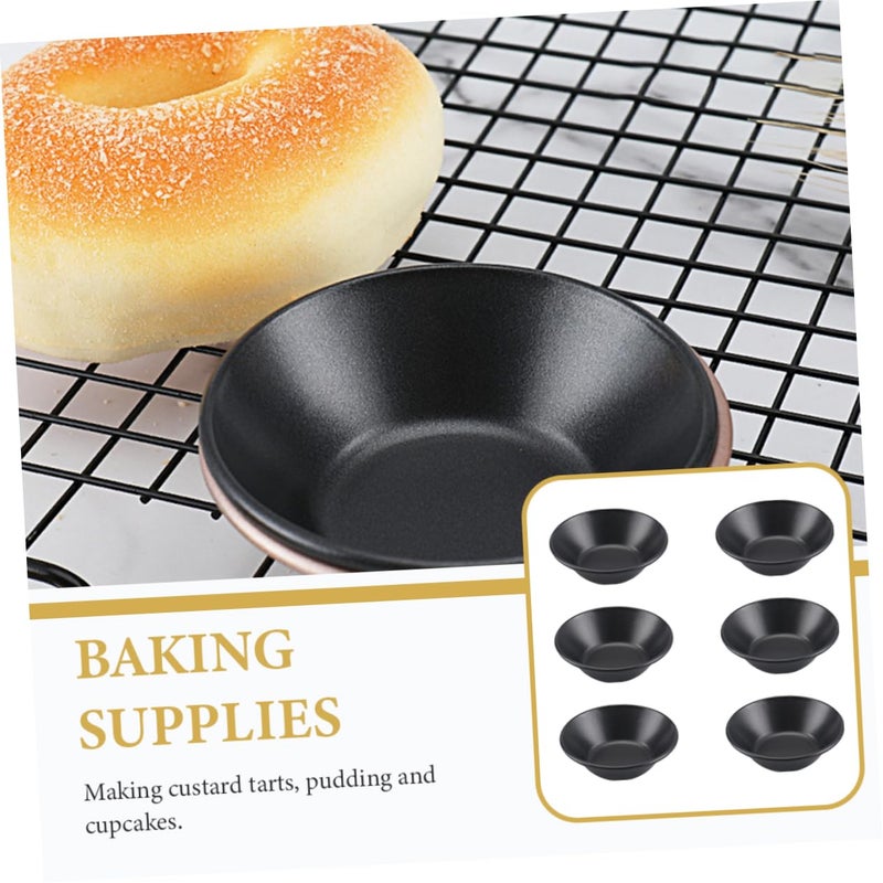 6 Pcs Non Stick Egg Tart Molds Leakproof Baking Cups For Pudding Jelly - Image 4