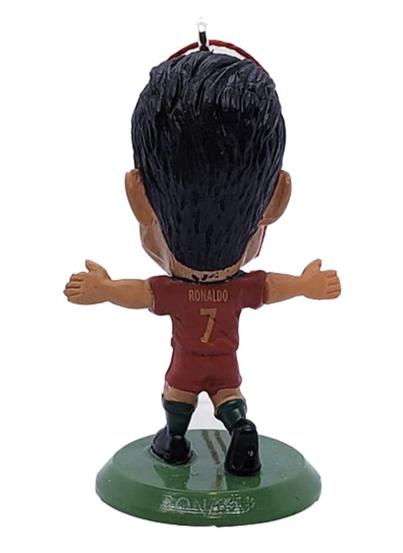 Generic - Cristiano Ronaldo Action Figure Mini Size Collectible Soccer Star Figurine, Perfect Gift for Football Fans, Desk Decoration, Durable & Detailed Soccer Player Model - Image 1