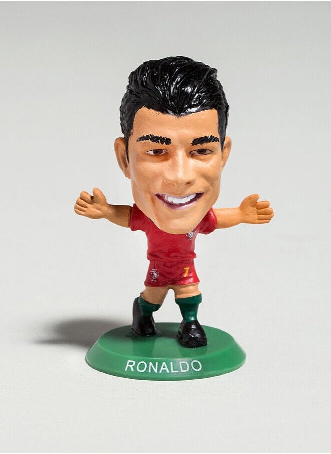 Generic - Cristiano Ronaldo Action Figure Mini Size Collectible Soccer Star Figurine, Perfect Gift for Football Fans, Desk Decoration, Durable & Detailed Soccer Player Model - Image 1