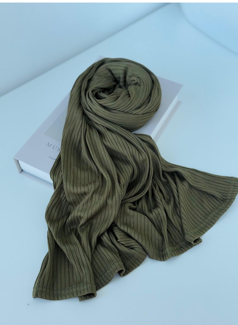 cotton striped shawl hijab