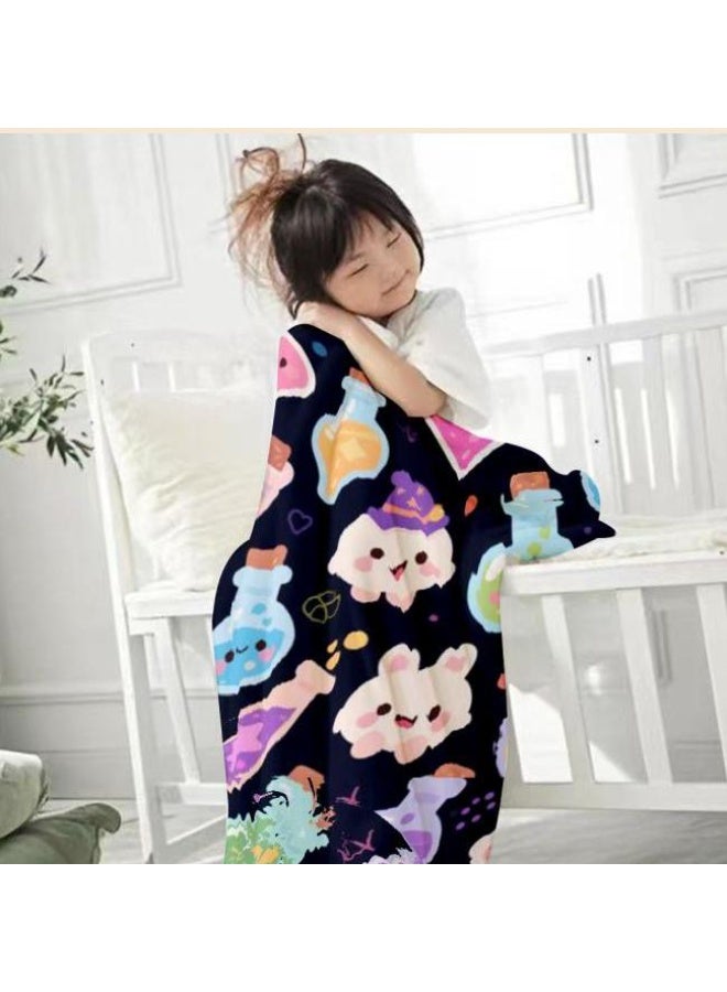 general Baby and children's cartoon flannel thin blanket (warm and comfortable, suitable for sleep, game use) 70cm*100cm - Image 2