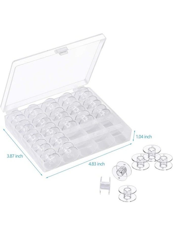 50 Pcs bobbins for Sewing Machine, Sewing Accessories, Plastic Bobbin with Case(2 Box） - Image 2