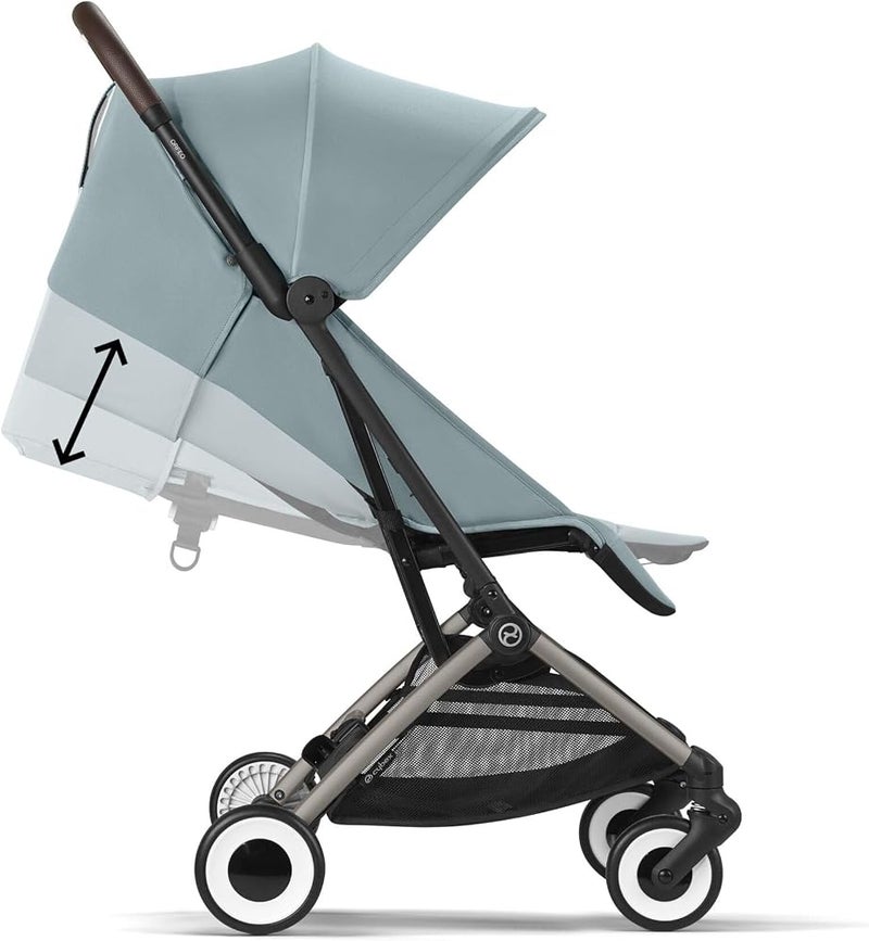 Cybex Gold Taupe Frame Orfeo Stroller, Stormy Blue - Image 2