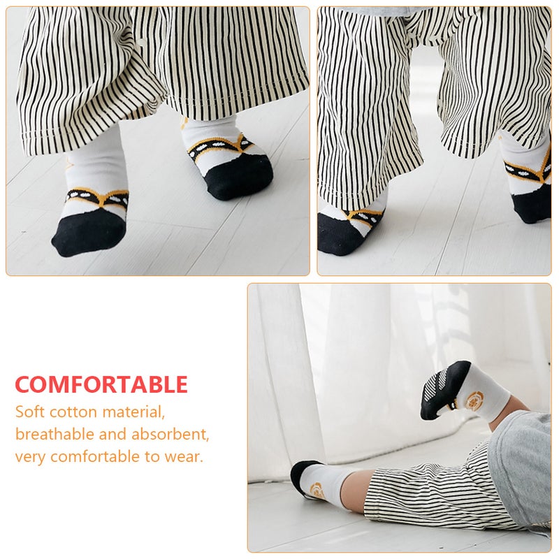 2 Pairs Kids Socks Kimono Clog Pattern Socks Breathable Socks Skid Proof Socks - Image 2