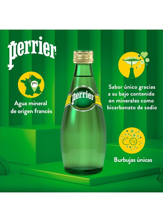 Perrier Natural Sparkling Mineral Water Glass Bottles 4 × 330 ml - Image 4