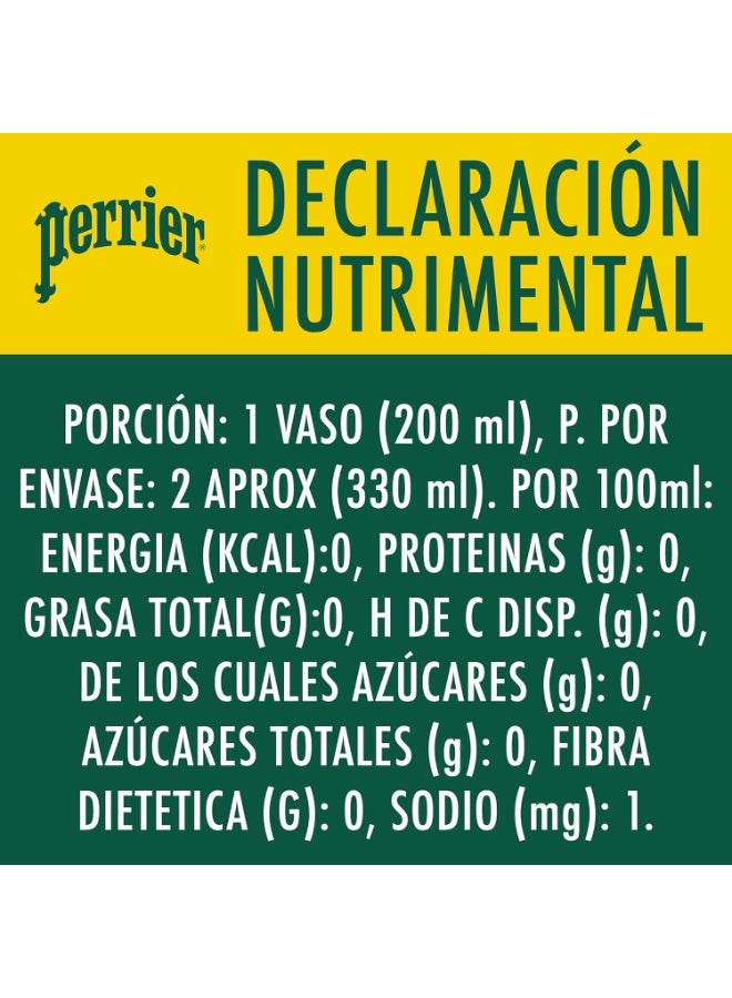 Perrier Natural Sparkling Mineral Water Glass Bottles 4 × 330 ml - Image 3