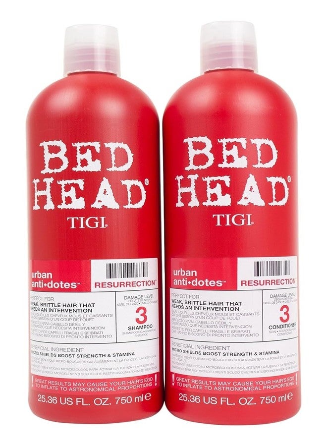 BED HEAD Tigi Bed Head Urban Antidotes Resurrection Conditioner Damage Level 3, 25.36 Oz (Pack Of 2) - Image 1