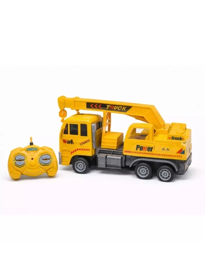Super Truck Construction Vehicle With Handheld Remote Control Unit- Yellow