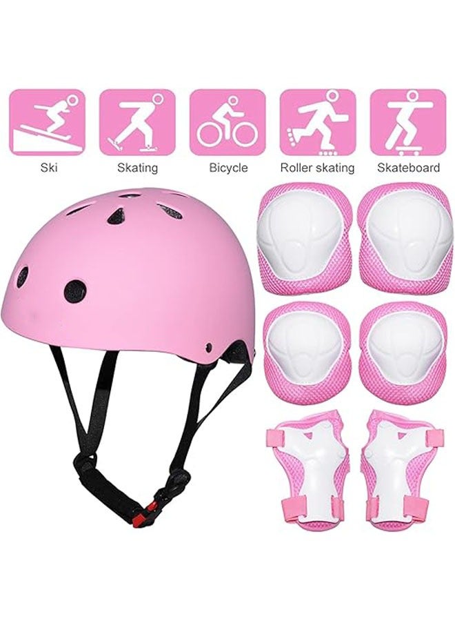 Arabest Kids Bike Helmet,Pink Beetle Toddler Helmet for Ages 3-12 Boys Girls with Sports Protective Gear Set Knee Elbow Wrist Pads for Rollerblading Bicycle Skateboard Scooter - Image 2