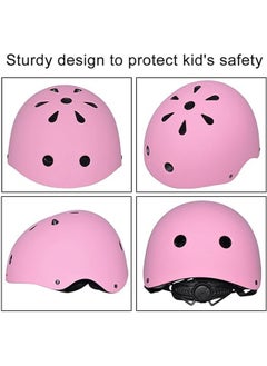 Arabest Kids Bike Helmet,Pink Beetle Toddler Helmet for Ages 3-12 Boys Girls with Sports Protective Gear Set Knee Elbow Wrist Pads for Rollerblading Bicycle Skateboard Scooter  - Image 3