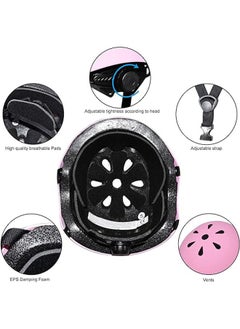Arabest Kids Bike Helmet,Pink Beetle Toddler Helmet for Ages 3-12 Boys Girls with Sports Protective Gear Set Knee Elbow Wrist Pads for Rollerblading Bicycle Skateboard Scooter  - Image 5