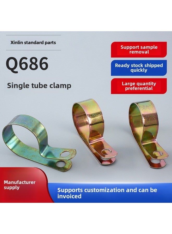 Q686 Single Tube Clip Galvanized Dip Automotive Standard Parts Single Tube Elastic Clip Tube Clip Wholesale-Specifications And Models:M30  - Image 1
