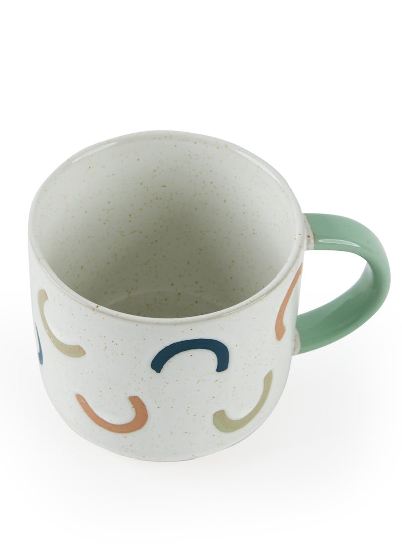 Prickly Pear - Prickly Pear Rainbow Mug with Green Handle 350ml - Bright and Fun Mug for Your Morning Drink - Image 1
