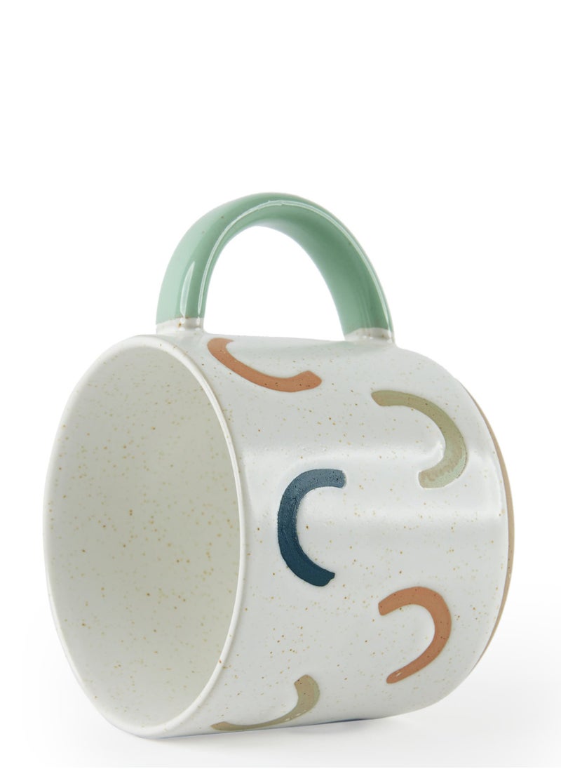 Prickly Pear - Prickly Pear Rainbow Mug with Green Handle 350ml - Bright and Fun Mug for Your Morning Drink - Image 1