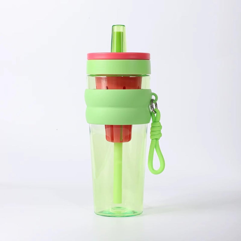 LIMVON 32oz Reusable Water Bottle Tumbler with Lid & Straw – Leakproof Sports Cup for Gym, Fitness & Travel, Portable Shaker for Coffee, Juice & Iced Beverages (Light Green) - Image 1