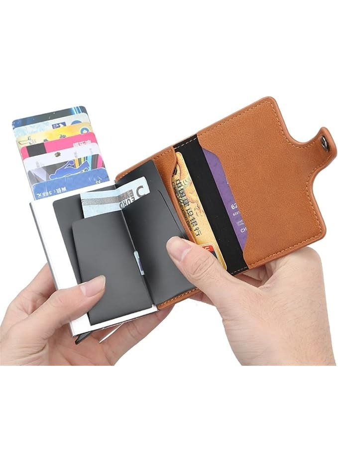 zoba Men's Slim Leather Smart Small Wallet & Card Holder-288  - Image 3
