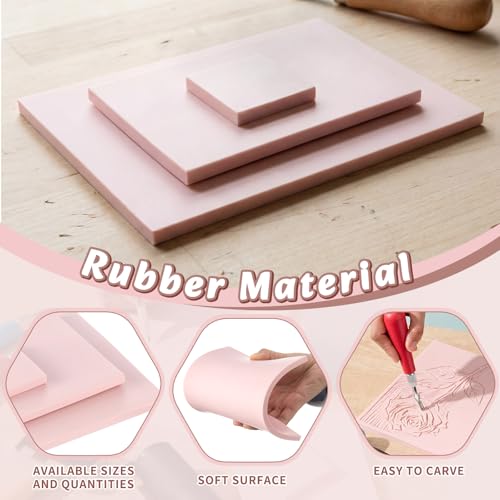 Gaillty Linocut Kit for Beginners, Carving Blocks & Tools Set for DIY Printmaking, 12 Pcs 2'' x 2'', 6 Pcs 4'' x 6'', 2 6'' x 8'' Blocks 3 Sizes for Practice & Creative Projects (Ink Not Included) - Image 3