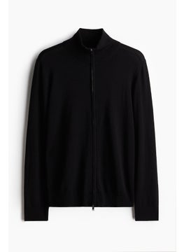H&M Slim Fit Zip-Through Merino Wool Cardigan  - Image 4