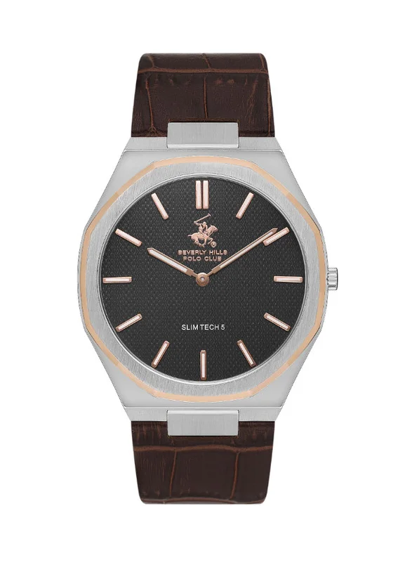 BEVERLY HILLS POLO CLUB Beverly Hills Polo Club BP3607X.564 Men Analog Display Watch & Leather Strap Light Brown