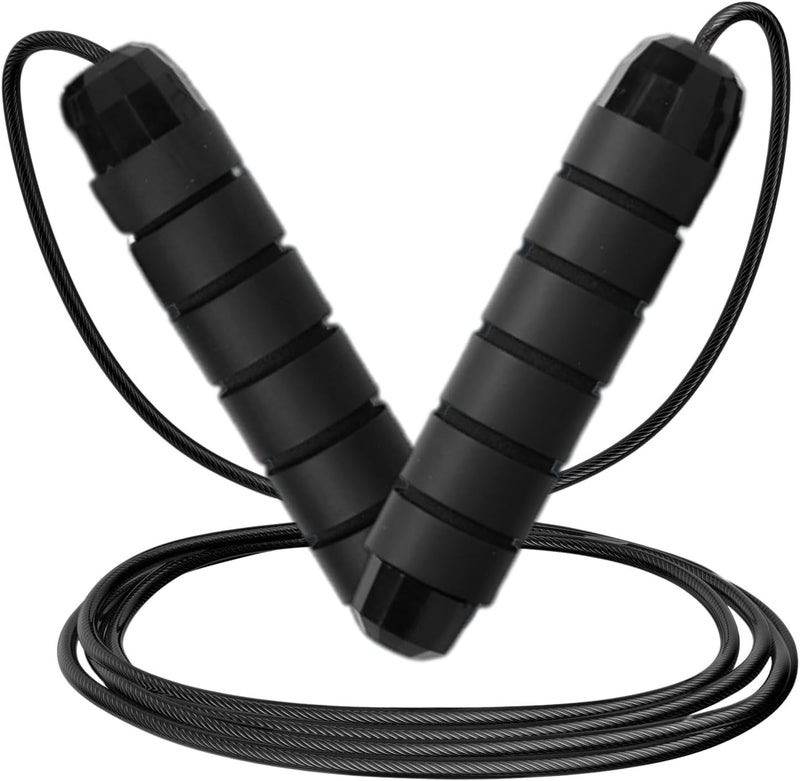 Limm Adjustable Jump Rope for Workout - All-Purpose Exercise Jump Rope Kids & Adults Love with Tangle-Free, Comfortable Foam Handles - Best Slimming, Cardio & Endurance Training - Image 1