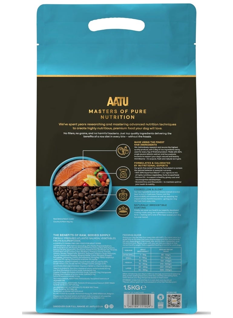 AATU 80/20 Complete Dry Dog Food, Salmon 1.5kg - Dry Food Alternative to Raw Feeding, High Protein. No Nasties, No Fillers. - Image 3