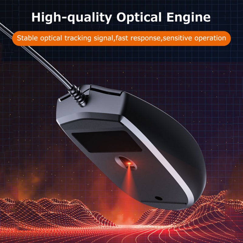 lecoo Wired Mouse USB Plug Play Ergonomic Design Optical Tracking - Stable Signal Fast Response for Home Office - Image 5
