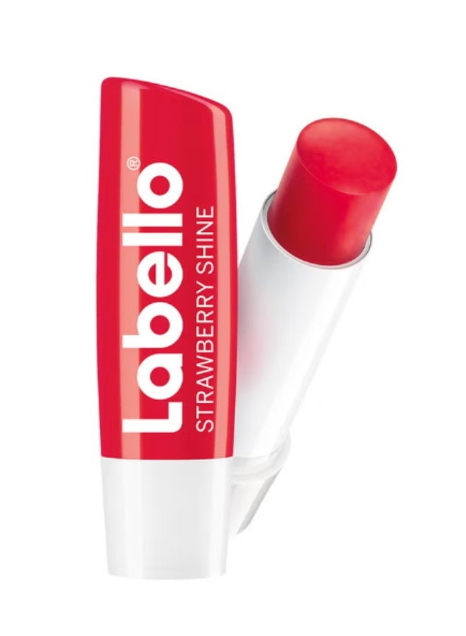 Labello Lip Care Moisturizing Lip Balm Strawberry Shine 4.8 g Hydrating Lip Care Smooth Soft Lips with Natural Strawberry Extract - Image 2