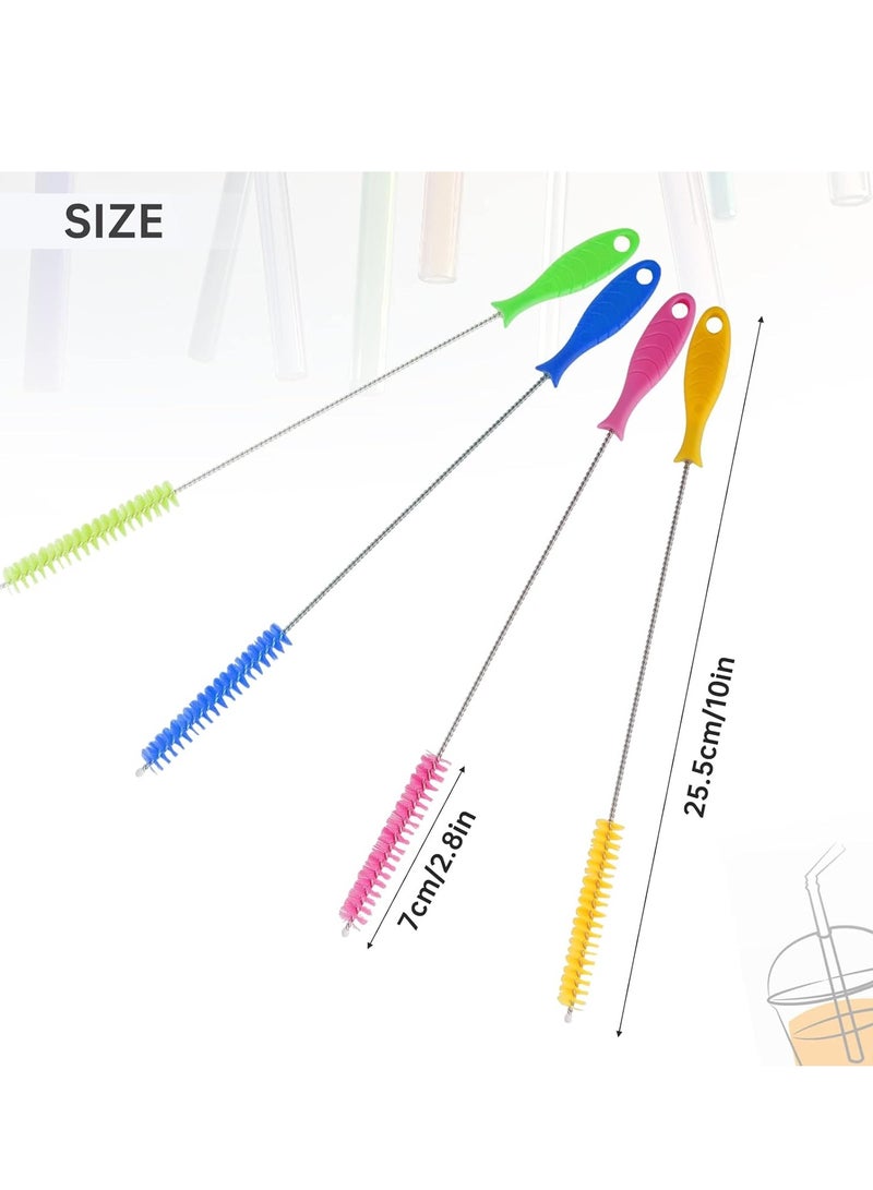 SYOSI 20pcs Bottle Brush, 10 Inch Straw Cleaner Straw Brush Pipe Cleaners, 4 Color Nylon Wire, Cleaning Brush Suitable for Baby Bottle Plug Holes Tubes Coffee Machine - Image 5