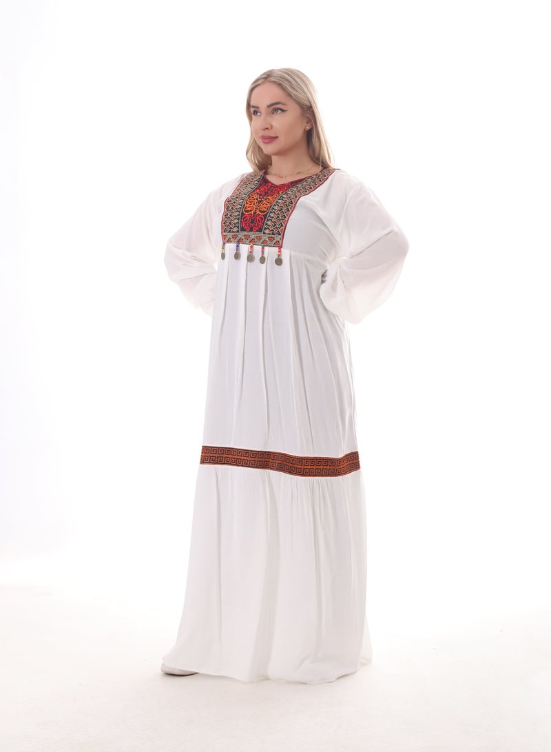 BEBO Women's abaya with long sleeves and embroidery  - Image 2
