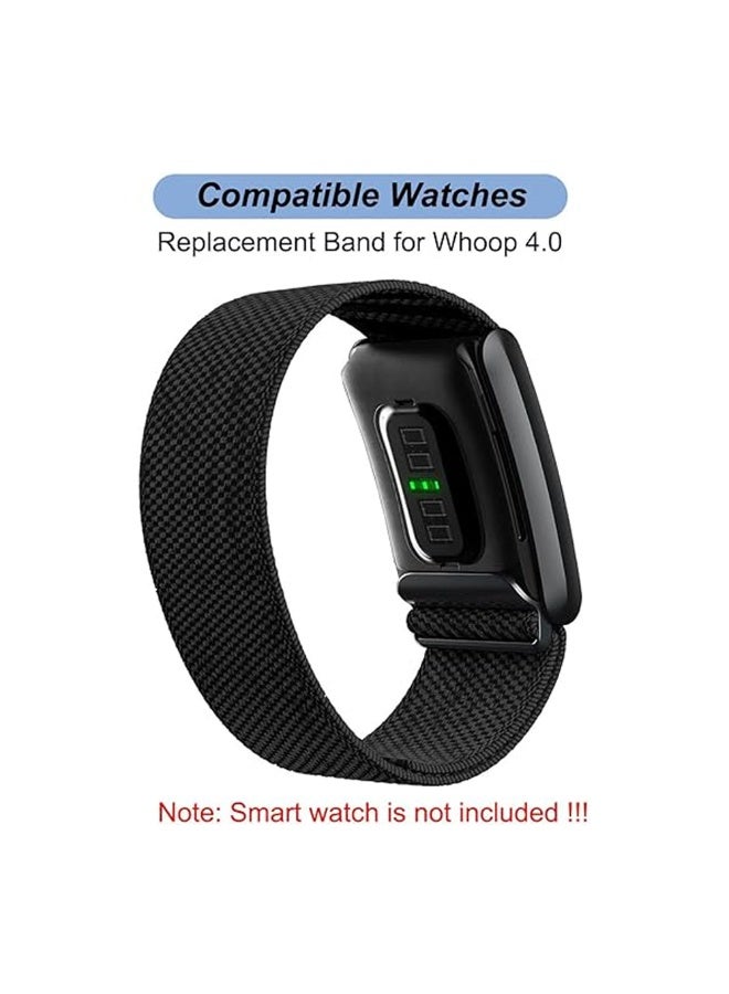 O Ozone (Pack of 2) Nylon Sport Loop Wristbands Compatible with Whoop Bands 4.0 for Men Women with Bumper Case, Soft Adjustable Replacement Nylon Straps Fitness & Activity Tracker- Red/Dark Grey - Image 2
