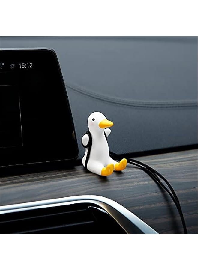 Super Cute Swinging Duck Car Mirror Hanging Ornament Car Interior Accessories (Duck), right - Image 2