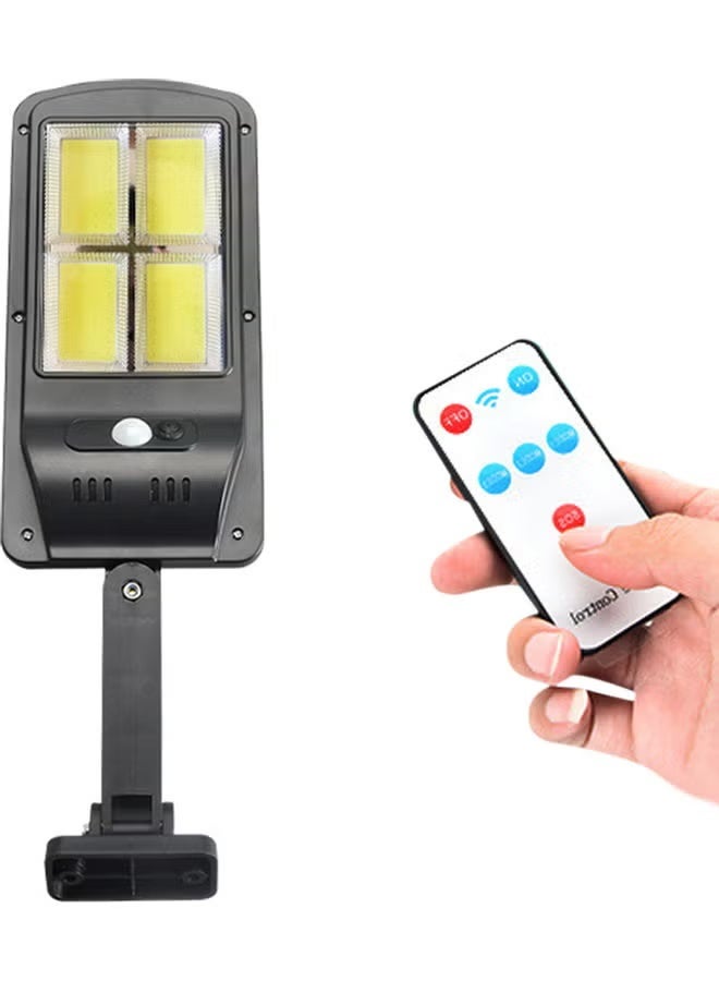 مصباح شارع يعمل بالحث الشمسي مع جهاز استشعار حركة، ومستويين للإضاءة وجهاز تحكم عن بعد في 3 أوضاع تشغيل - Image 1