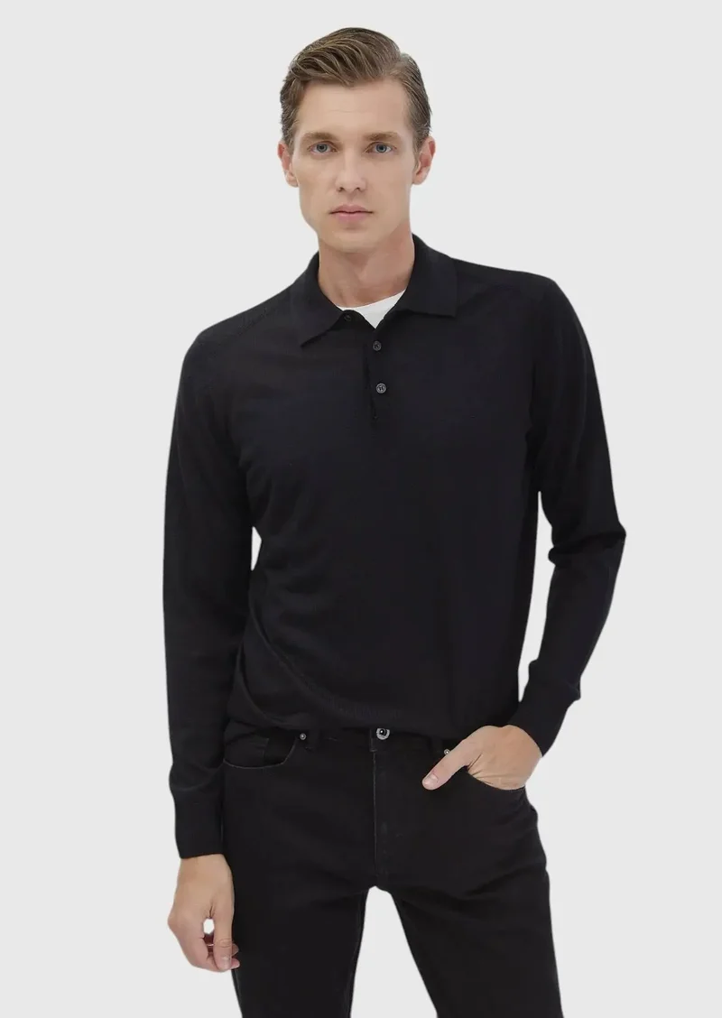 RAMSEY Black Knitwear Sweatshirt