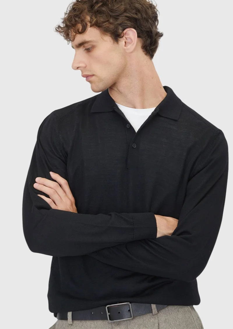 RAMSEY Black Knitwear Sweatshirt