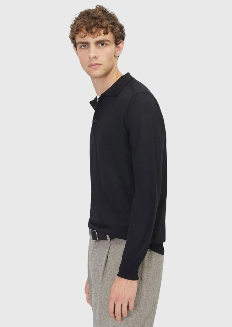 RAMSEY Black Knitwear Sweatshirt