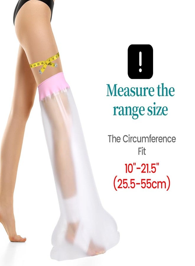 mosago Cast Covers for Shower Leg, Soft Comfortable Waterproof full Leg Protector for Shower Adult, Keep Wound/Bandage Dry Bath, Broken Legs/Knee/Foot/Ankle, Reusable Wound Care Supplies (Pink) - Image 5