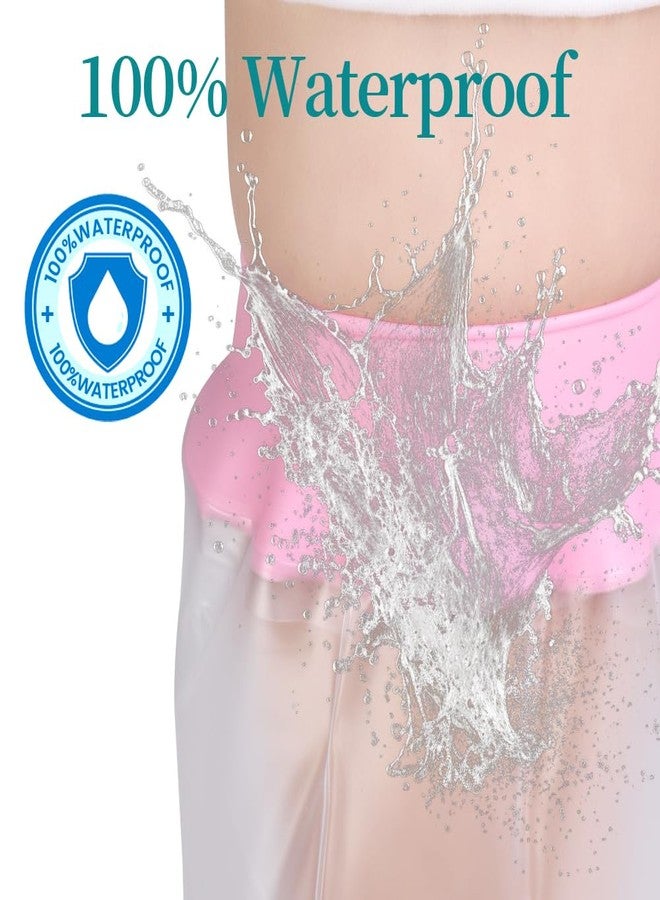 mosago Cast Covers for Shower Leg, Soft Comfortable Waterproof full Leg Protector for Shower Adult, Keep Wound/Bandage Dry Bath, Broken Legs/Knee/Foot/Ankle, Reusable Wound Care Supplies (Pink) - Image 2