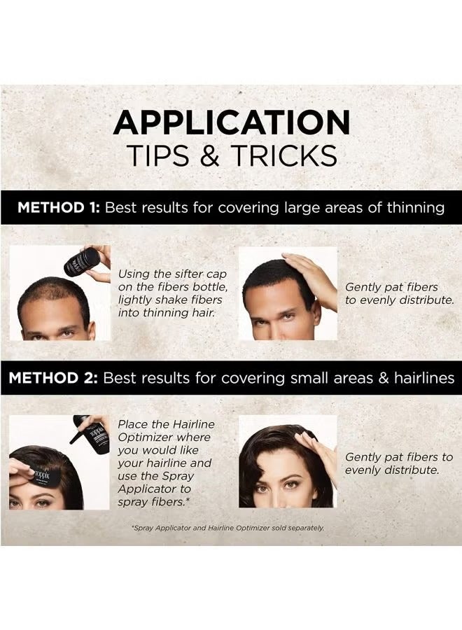 Toppik طقم مكون من 4 قطع: ألياف بناء الشعر سوداء 27.5 جرام + فوهة + رذاذ تثبيت الألياف 118 مل + مشط تحسين خط الشعر أداة تطبيق دقيقة للشعر الخفيف - يعزز خط الشعر بلمسة طبيعية، تطبيق سهل لألياف الشعر للرجال والنساء - أسود - Image 3