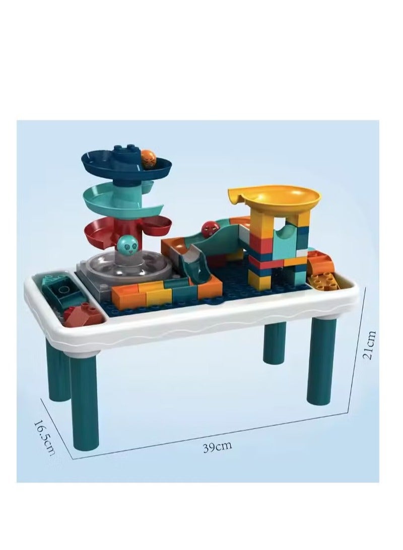 Kids Building Blocks Set from MAMZ Planet, Multi-Functional Activity Table with Large Blocks and Storage Box, Educational Toys for Boys and Girls, Kids Toys for Learning, Movement and Fun - Image 3