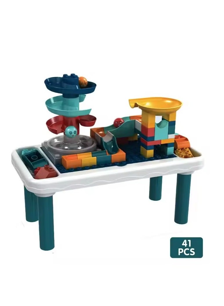 Kids Building Blocks Set from MAMZ Planet, Multi-Functional Activity Table with Large Blocks and Storage Box, Educational Toys for Boys and Girls, Kids Toys for Learning, Movement and Fun - Image 2