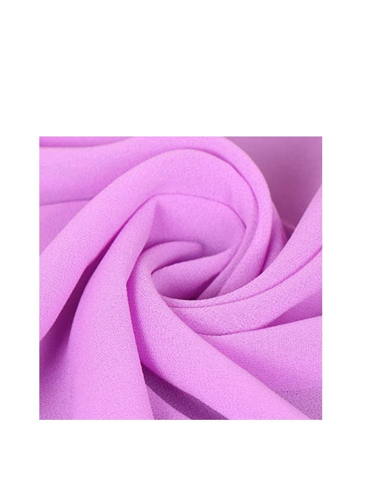 شال شيفون فقاعات بلون موحد للنساء، حجاب ناعم عصري، شال طويل، لفات شالات - Image 3