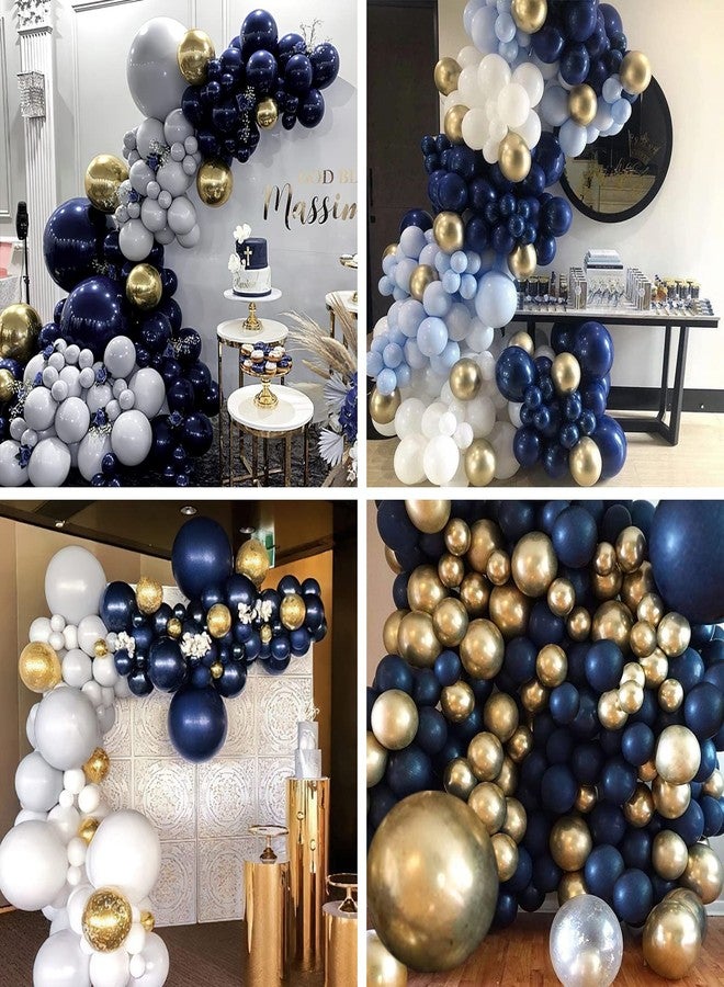 PartyWoo Navy Blue Balloons 50 pcs 12 Inch Matte Dark Blue Latex Helium Balloons for Graduation New Year Weddings Father's Day Sports Theme Baby Shower Birthday Party Decorations Blue-Y72 - Image 4