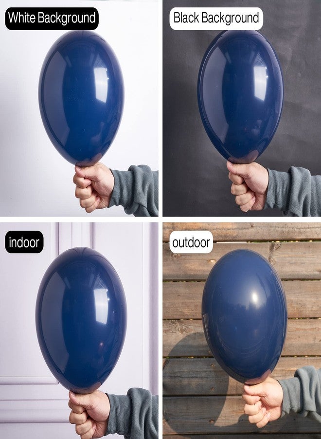 PartyWoo Navy Blue Balloons 50 pcs 12 Inch Matte Dark Blue Latex Helium Balloons for Graduation New Year Weddings Father's Day Sports Theme Baby Shower Birthday Party Decorations Blue-Y72 - Image 2
