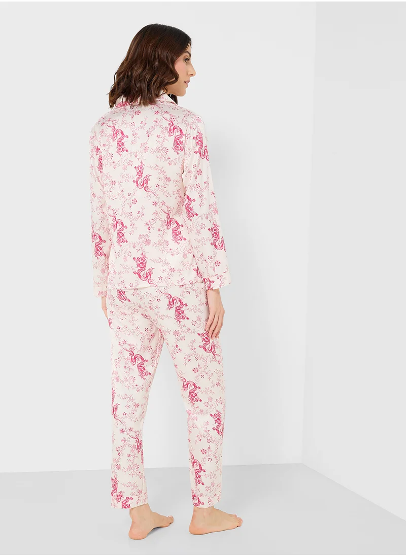 ايلا Printed Pyjama Pants Set