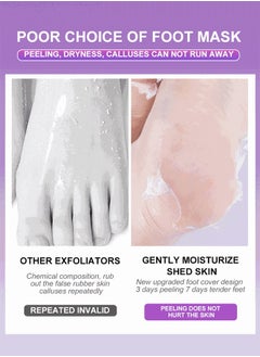 APPTI 5-Piece Set Of Lavender Exfoliating Foot Mask, Foot Care Cream Repair Mask, Foot SPA  - Image 3