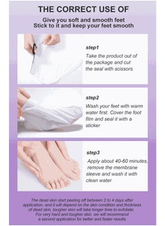 APPTI 5-Piece Set Of Lavender Exfoliating Foot Mask, Foot Care Cream Repair Mask, Foot SPA  - Image 5