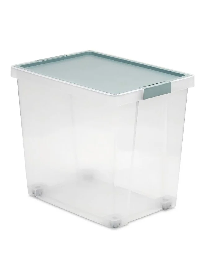 TATAY Multi Purpose Stackable Storage Box with Lid Blue Mist and Clear 60 L 1157300