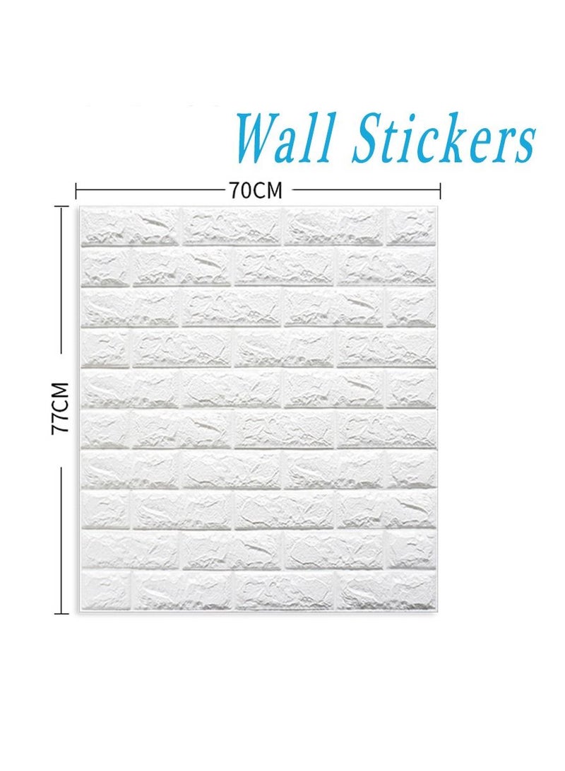 FFD 5-Piece Waterproof Self-Adhesive PE Foam Wall Sticker Panels - White Wallpaper for Living Room & TV Wall Decor" - Image 5
