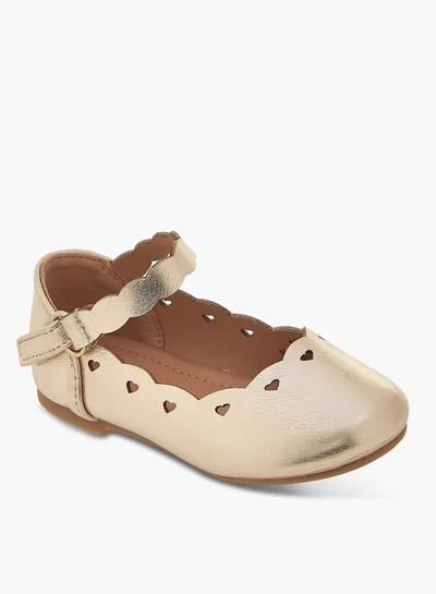 فلورا بيلا من شو إكسبرس Girls Textured Ballerina Shoes With Hook And Loop Closure